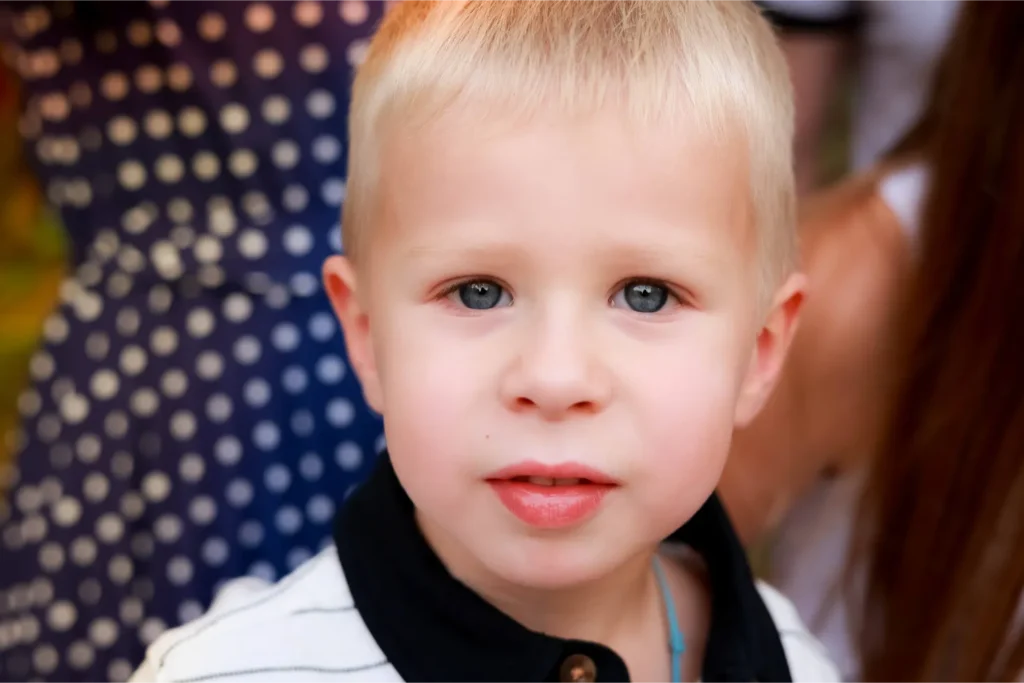 toddler close up portrait