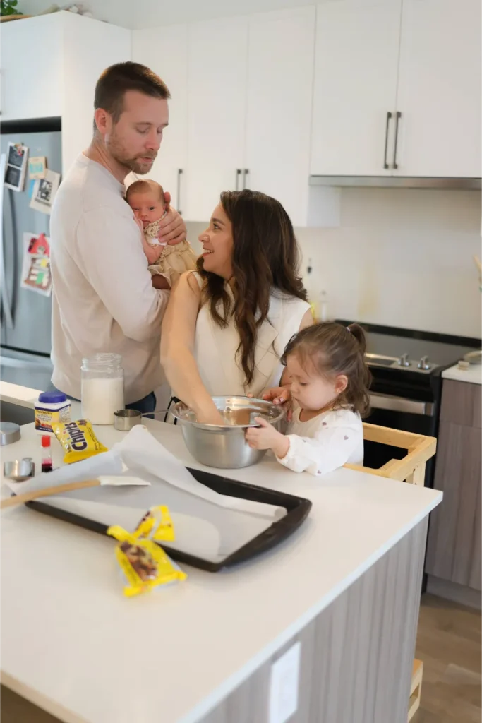 family in kitchen lifestyle session