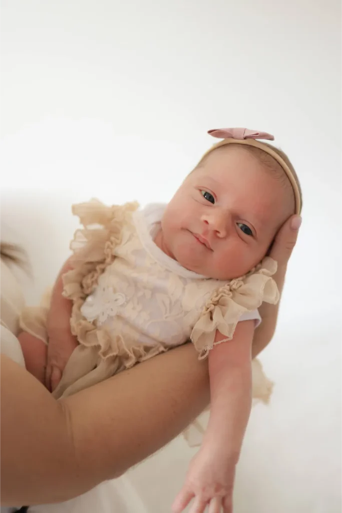 newborn baby close up portrait