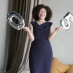 woman posing with props branding session