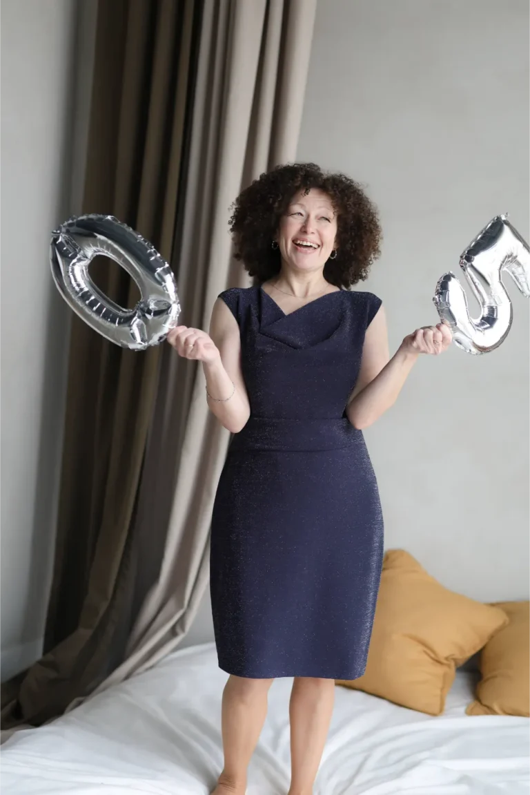 woman posing with props branding session