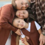 Parents and child close up family portrait in Chilliwack BC