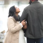 couple lakeside maternity session