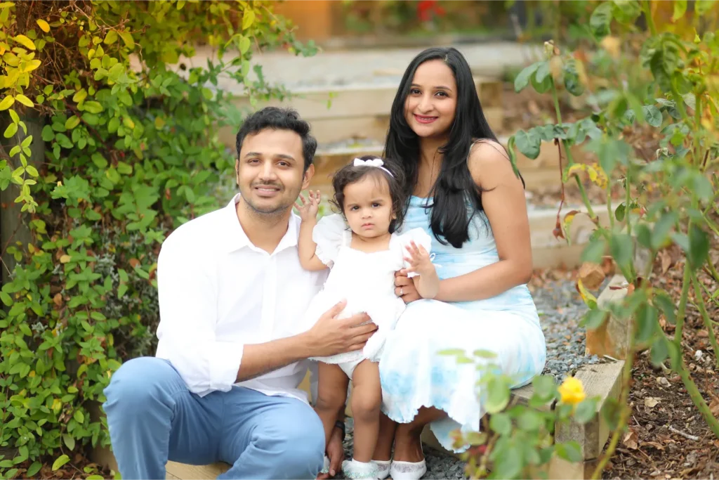 family portrait garden path