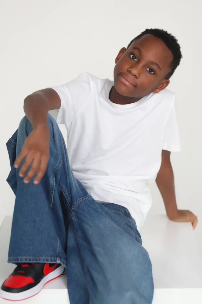 teen boy studio portrait