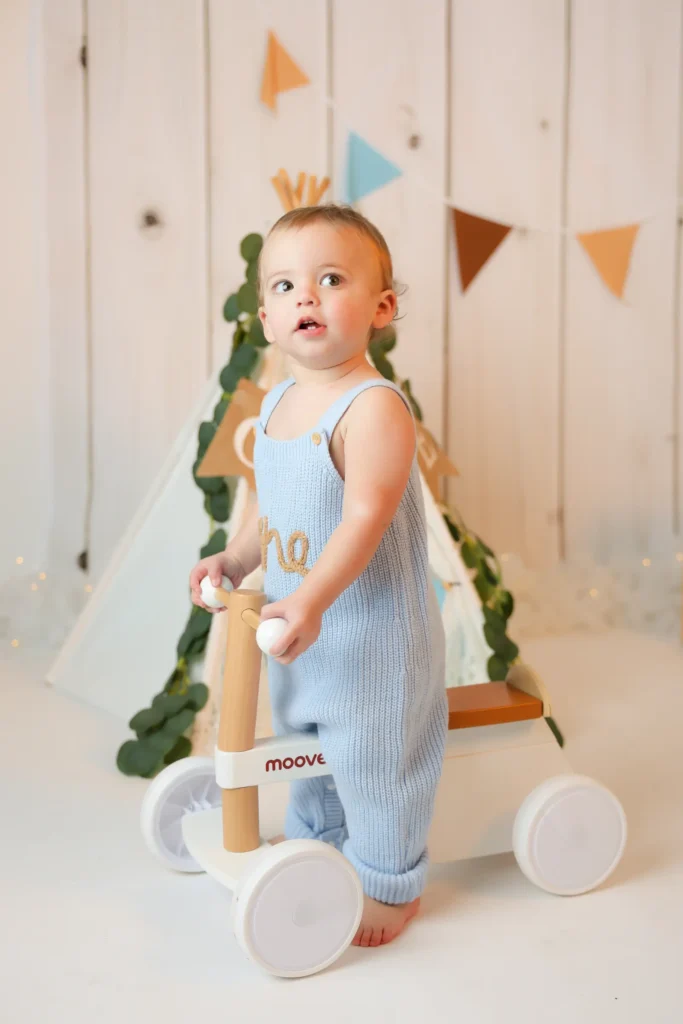 baby blue knit walker