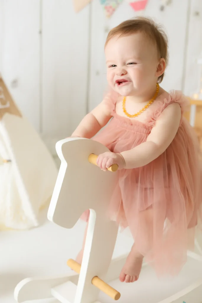 baby funny face rocking horse