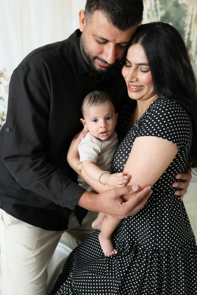 happy family baby portrait