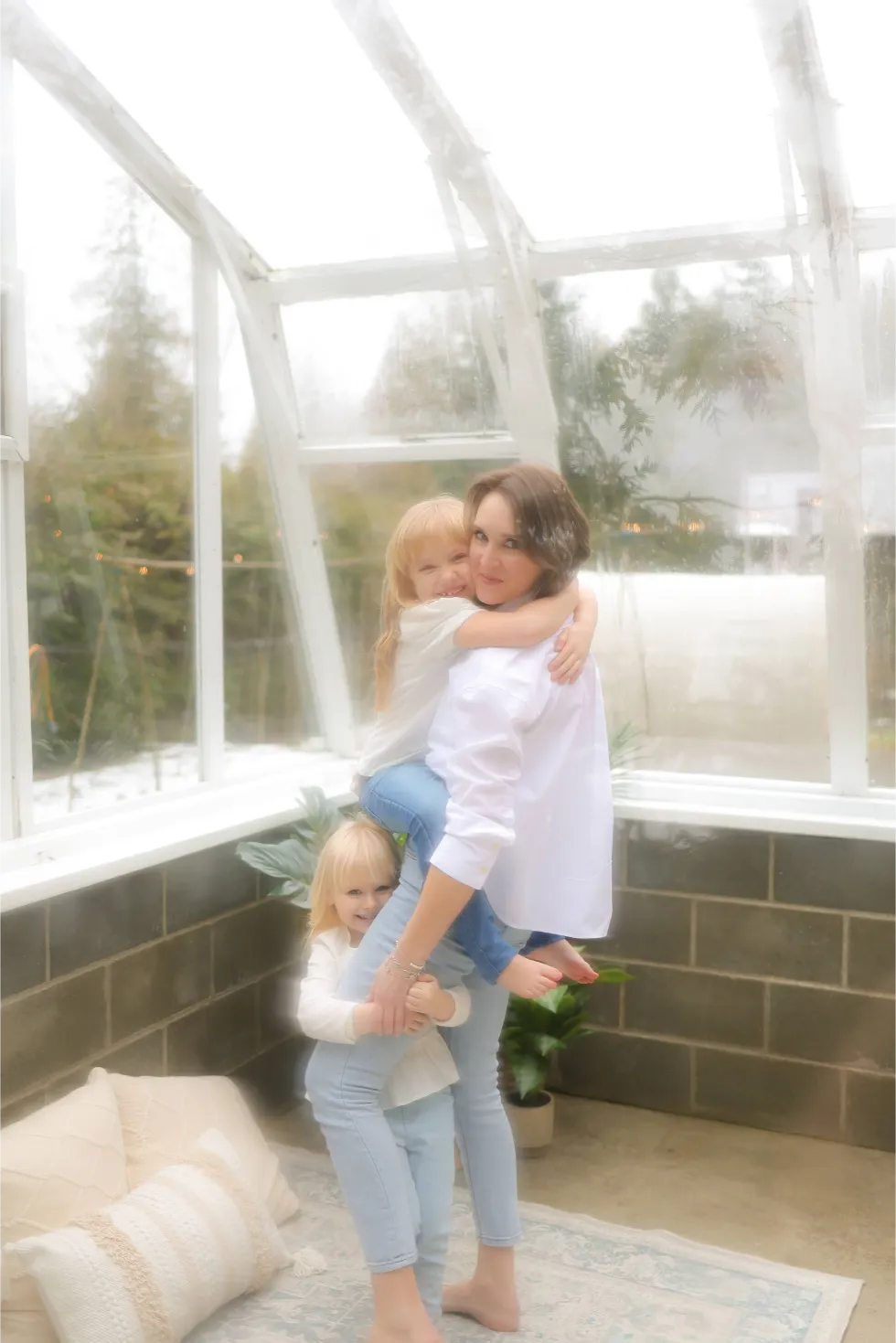 Mother Holding Baby Greenhouse Session, photo 5