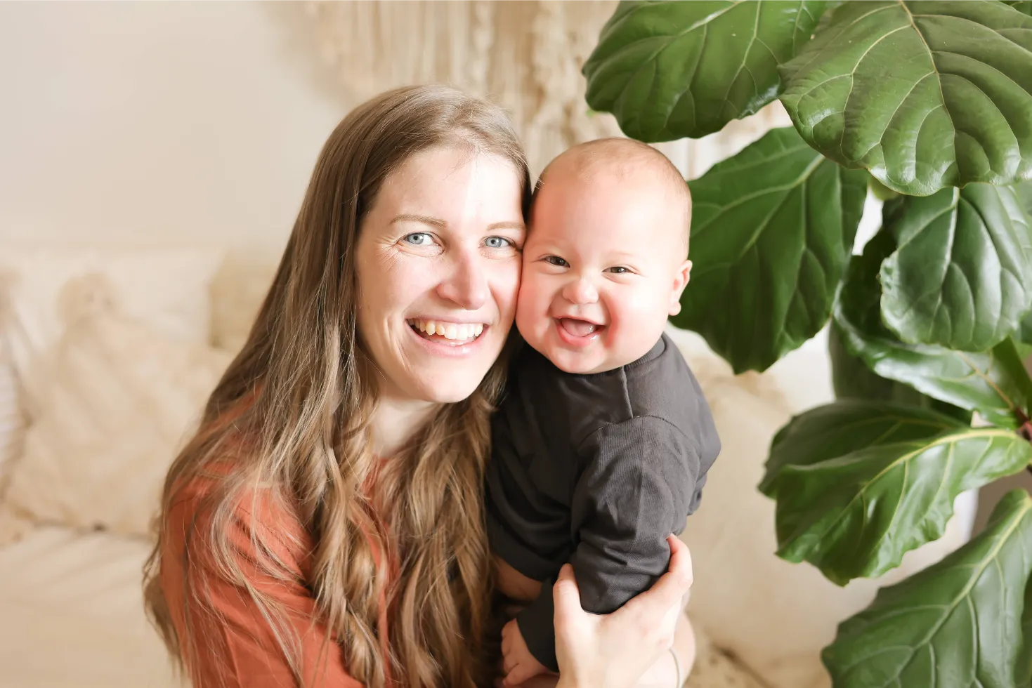 Mother Holding Baby Neutral Portrait, photo 6