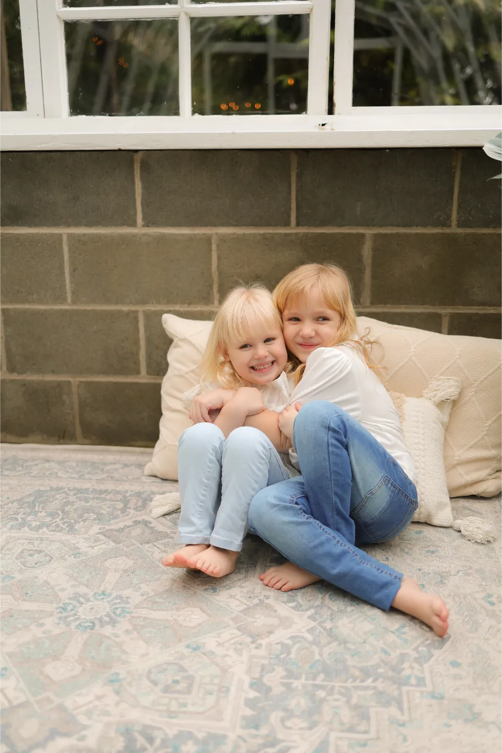 Siblings Sitting Bed Lifestyle, photo 8