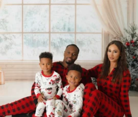 Family Christmas Photoshoot in Red Pajamas Family Christmas Photoshoot in Red Pajamas