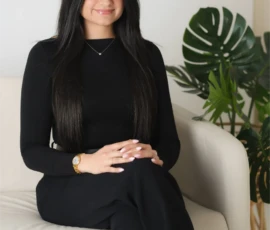 professional woman portrait black outfit